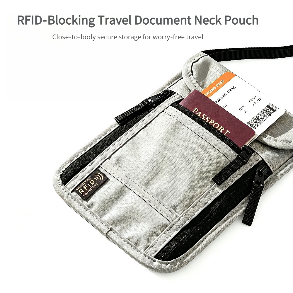 Card Top Loader - Portafoglio da Viaggio per il Collo,